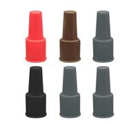 Tapones de vino de goma para botellas, 6 piezas de sellador reutilizable de silicona suave, tapón universal para botellas, cerveza, champán, bebidas, frescura, hogar, bar, , restaurante