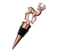 Tapones de vino festivos, 4.5 x 1.3 x 0.8 pulgadas, tapón de botella de vino para decoración de ciervos | Tapones selladores de champán reutilizables para bodas, cumpleaños, Acción de Gracias, bares