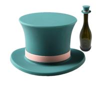 Tapones de vino, tapón de botella de vino | Tapón de vino de silicona con forma de sombrero | Sellador de cerveza, tapones decorativos para botellas de champán, corchos de vino reutilizables para