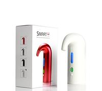 Tapones de vino, vertedor eléctrico de vino, aireador portátil, instantáneo, dispensador de decantador rojo con un solo toque, decantador automático recargable por USB (blanco)
