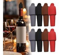 Tapones de vino y champán, juego de tapas de silicona para conservar botellas en casa y fiestas, juego de tapones de silicona para sellar botellas de cerveza y champán en casa o fiestas