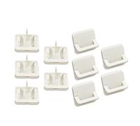 Tapones eléctricos de enchufe, 10 protectores de enchufe, tapas protectoras de enchufe reutilizables blancas, protectores de toma de corriente con anillos de tracción invisibles, fundas de seguridad