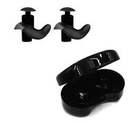 Tapones for los oídos impermeables de silicona suave, protección profesional for los oídos, suplemento Naiant con cancelación de ruido for dormir, 1 par(Black)