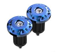 Tapones Manillar Motocicleta Aluminio 22mm Extremos Barra Negro para Street Bike Cruiser Scooter(Blue)