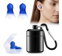 Tapones Oídos Dormir, 2 Pares Tapones Antirruido con Filtro Acústico Alta Fidelidad, 30 dB Reducción de Ruido, Silicona Reutilizable para Música, Conciertos, Viajes, Estudio, Estuche Aluminio