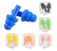 Tapones Oídos Dormir, 6 Pares Tapones Oídos Silicona, Reutilizables, Tapones Antirruido para Dormir, Cancelación de Ruido, Tapones Oído con Caja de Almacenamiento