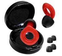Tapones oídos dormir, Tapones antiruido reutilizables de silicona suave, tapones para dormir ultra cómodos, Ideales para viajes y entornos ruidosos,Rojo