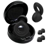 Tapones oídos dormir, Tapones para dormir ultra cómodos, tapones antiruido reutilizables de silicona suave, Ideales para viajes y entornos ruidosos, Negro