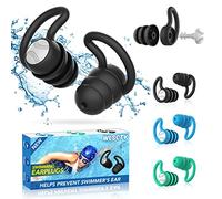 Tapones oidos natación para adultos - Impermeables reutilizables de silicona suave tapones para los oídos para la ducha, natación(3 pares)