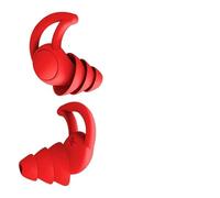 Tapones Oidos Ruido Dormir 2 pares de tapones for los oídos insonorizados for dormir, tapones for los oídos de silicona suave, insonorizados for viajes, reutilizables Tapones Oidos (Color : Red)