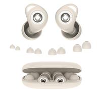 Tapones Oidos Ruido Dormir, Cancelación de Ruido de 45 dB, Tapones Oidos Rreutilizables de Silicona Blanda, 4 Tamaños (XS/S/M/L), Tapones Adecuados para Dormir, Viajar, Concentrarse o Concierto, Beige