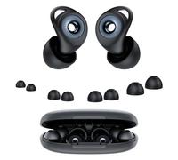 Tapones Oidos Ruido Dormir, Cancelación de Ruido de 45 dB, Tapones Oidos Rreutilizables de Silicona Blanda, 4 Tamaños (XS/S/M/L), Tapones Adecuados para Dormir, Viajar, Concentrarse o Concierto, Negro