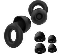 Tapones Oídos Ruido Dormir,Tapones Para los Oídos de Silicona,Reutilizables,para Encuentros Sociales,Trabajo,Conversaciones y Sensibilidad al Ruido,Negro