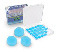 Tapones Oidos - Tapones de Cera de Silicona para Dormir, Natacion - Tapones de Oidos con Cancelacion de Ruido y Sonido de 32dB - Para Viajes, Conciertos - Caja de Plastico (Pack de 30) Azul -Mobi Lock