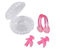Tapones Orejas Silicona Rosa, Pinza Nariz Natación Adultos Surf | Set Accesorios Impermeables, Protección Oídos Nariz, Entrenamiento Acuático