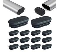 Tapones ovalados de inserción de tubo oblongo (60 x 20 mm, 21 piezas)