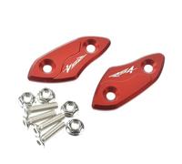 Tapones para agujeros Tapas Para Orificios De Espejos Retrovisores Motocicleta, Abrazaderas Aluminio Para Laterales Para Aprilia RSV4 2021 2022 2023(Rosso)