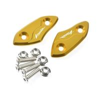 Tapones para agujeros Tapas Para Orificios De Espejos Retrovisores Motocicleta, Abrazaderas Aluminio Para Laterales Para Aprilia RSV4 2021 2022 2023(Jaune)
