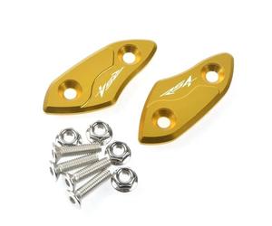 Tapones para agujeros Tapas Para Orificios De Espejos Retrovisores Motocicleta, Abrazaderas Aluminio Para Laterales Para Aprilia RSV4 2021 2022 2023(Jaune)