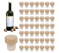 Tapones para botellas 50 tapones de corcho en forma de T de madera, reutilizables para botellas de vino, cerveza