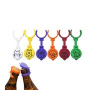 Tapones para botellas - 6 piezas de tapas para botellas de refrescos de animales, herméticas, reutilizables, para usar en fiestas en casa, bonitas tapas para botellas de viaje