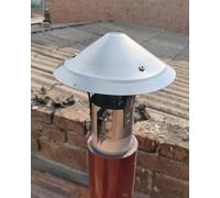 Tapones para Chimenea, Tapa Redonda Ajustable para Chimenea - Protector de ventilación de Techo Anti-Tiro descendente para Chimenea, Estufa de leña y casa - Rejilla de Vi