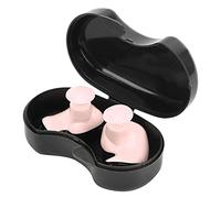 Tapones para los Odos Impermeables de Silicona Reutilizables, Divisin del Odo Izquierdo y Derecho, Caja Negra con Cable Sper Sonoro para Nadar (PINK