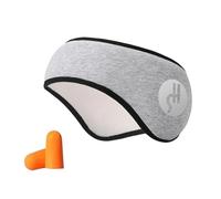 Tapones para los oídos 2 en 1 para reducir el ruido, máscara de ojos ajustable, aislante, tapones para los oídos para viajes, siesta, almuerzo, descanso, aislamiento acústico (gris)