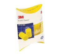 Tapones para los oídos 3M EAR Classic, paquete de 20 pares de tapones para los oídos empaquetados en pares, color amarillo, protección = 28 dB - PACK COSMIKA