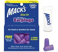 Tapones para los oídos ajustados de espuma suave Safesound Slim Fit de Mack's, paquete de 10 pares