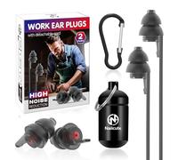 Tapones para los Oídos Antiruido - Cordón de Seguridad incluido, 2 Pares Protectores auditivos para el trabajo, Voces y señales audibles, Reutilizables Work Earplugs, 25dB tapones oidos ruido