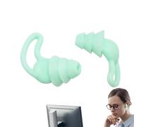 Tapones para los oídos antiruidos | 1 par de ayuda para el sueño de viaje reutilizable - tapones para los oídos de silicona para el sueño | para fiesta de oficina en casa viaje hotel apartamento