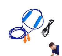 Tapones para los oídos Bluetooth para el trabajo, ocultos en aislamiento, auriculares de trabajo para supresión de ruido, protección auditiva, adecuados para lugares ruidosos de construcción (azul