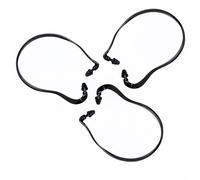 Tapones para los oídos con bandas para disparar 29dB NRR - Tapones de silicona reutilizables con cancelación de ruido para dormir, conciertos, trabajo y deportes - Paquete de 3 ligeros (negro