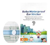 Tapones para los oídos de ducha - Parche de película de PU impermeable, protector de sellado de 30 piezas, membrana adhesiva transparente transpirable, barrera exterior de poliuretano