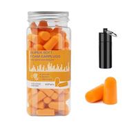 Tapones para los oídos de espuma suave con funda de transporte de aluminio, 60 pares - 38 dB de reducción de ruido, Dormir, Trabajar, Estudiar, Lugares Ruidosos