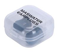 Tapones para los oídos de natación, impermeables, reducción de ruido, protector de silicona para nadar volando, tapón reutilizable para nadar, dormir, volar, spa (gris grande + caja de polipropileno)