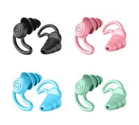 Tapones para los oídos de natación para adultos, 4 pares, reutilizables, adecuados para natación y otros deportes acuáticos, así como para situaciones donde se requiere reducción de ruido.