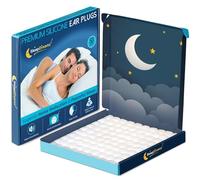 Tapones para los oídos de primera calidad para dormir - 50 pares, blancos - Tapones para los oídos de silicona suave con cancelación de ruido para un sueño tranquilo e ininterrumpido de SleepDreamz