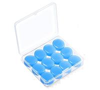 Tapones para los oídos de silicona reutilizables, para dormir en caso de ronquidos, nadar, viajar, conciertos, trabajar, estudiar (12 unidades/paquete de 1)