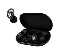 Tapones para los oídos de silicona suave con cancelación de ruido, enfoque profundo, ayuda a los que duermen de lado, ajuste cómodo, bloques de ronquidos, estuche de viaje, S, M, L (negro)