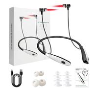 Tapones para los oídos de terapia de luz roja, tapones infrarrojos para tinnitus, irradiador de oreja colgante de cuello, dispositivo de de ínnitus, irradiación de canal auditivo recargable