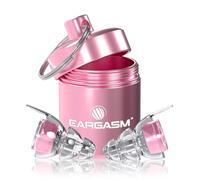 Tapones para los oídos Eargasm de alta fidelidad en color rosa para conciertos, festivales, músicos, DJ, vida nocturna y protección auditiva para motocicletas. Reducción de ruido de hasta 21 dB.