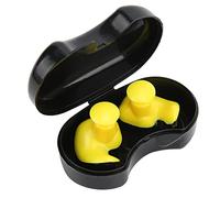 Tapones para los oídos en espiral impermeables y a prueba de polvo de silicona para nadar, cómodos tapones reutilizables para los oídos izquierdo y derecho para niños y adultos (Yellow)