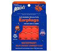 Tapones para los oídos Mack's de silicona suave moldeable - Tamaño para niños, 15 pares - Tapones para los oídos pequeños cómodos para nadar, bañarse, viajes, eventos fuertes y volar