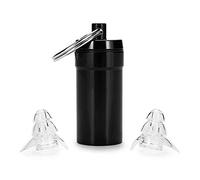 Tapones para los oídos - Maso 1 par de tapones para los oídos con cancelación de ruido de 20 dB con una resistente funda de aluminio de transporte, ultra suave, reutilizable y resistente al agua para