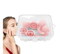 Tapones para los oídos para cancelar el ruido del sueño, silicona suave, bloqueador de ronquidos, reutilizables, 33 dB, para dormir, sensibilidad al ruido, viajes, aprendizaje y protección auditiva