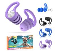 Tapones para los Oídos para Natación para Niños (2-9 años) - 3 Pares de Tapones de Silicona Suave Reutilizables para Nadar, Perfectos para el Surf, la Piscina, la Ducha y Otros Deportes Acuáticos