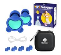 Tapones para los oídos para niños (6-12 años) - Protección auditiva reutilizable para niños, tapones para los oídos con cordón para concentración, ansiedad, escuela, hogar, viajes, dormir, volar