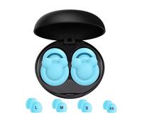 Tapones para los oídos para reducir el ruido del sueño, cancelación de ruido, protección auditiva para dormir, ronquidos, estudio, súper suaves con 8 almohadillas en XS/S/M/L (azul)